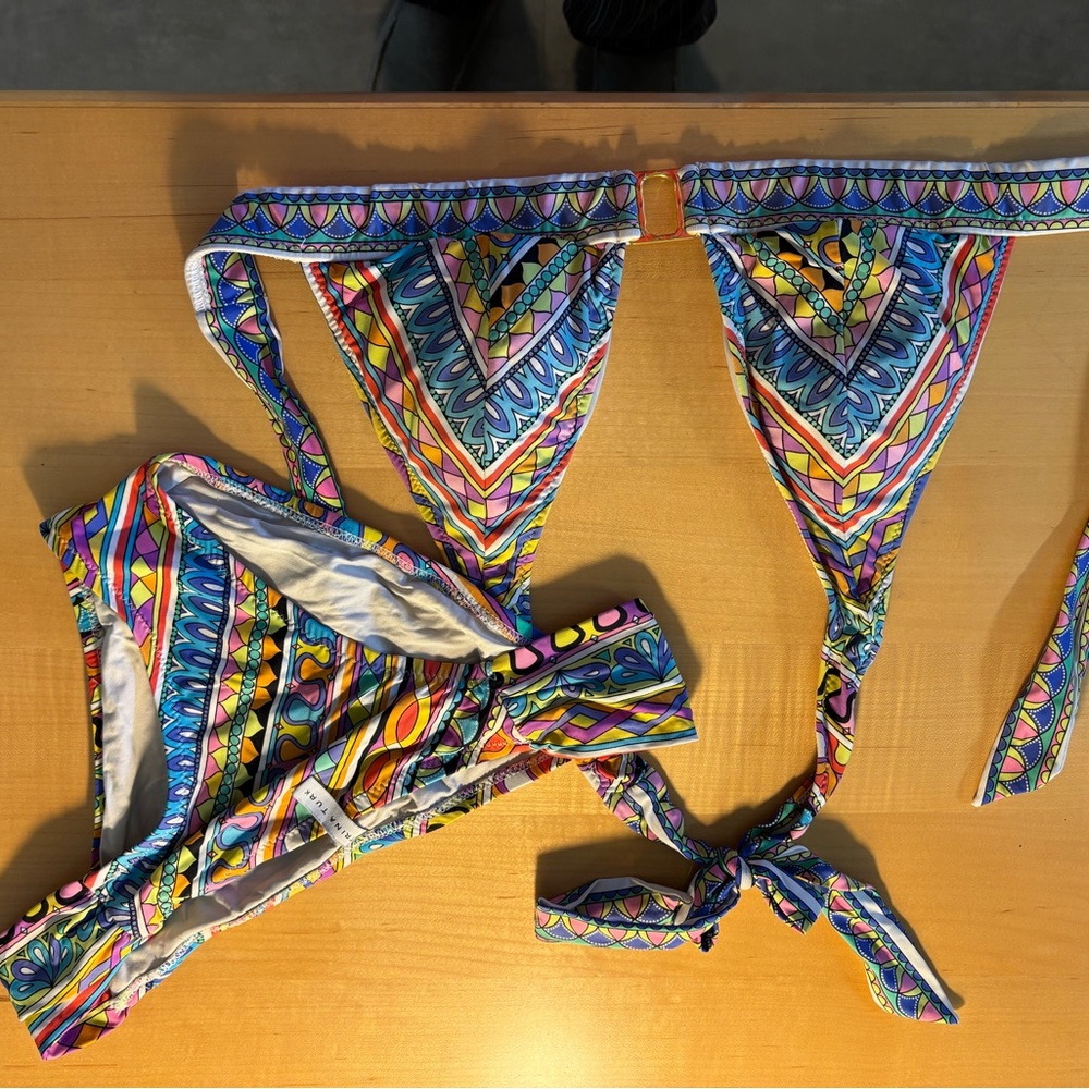 Trina Turk Multicolor Geometric Bikini